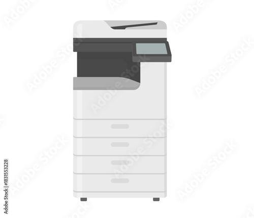 コピー機,フラットイラスト