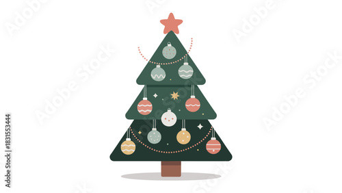 Festive Embellishments: Adorned with twinkling lights and colorful ornaments, a decorated Christmas tree stands as a symbol of joy and togetherness during the holiday season.