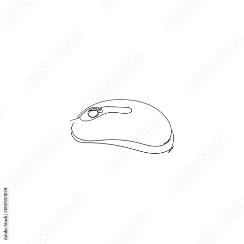 hand drawing doodle computer mouse illustration contour line minimalism symbol