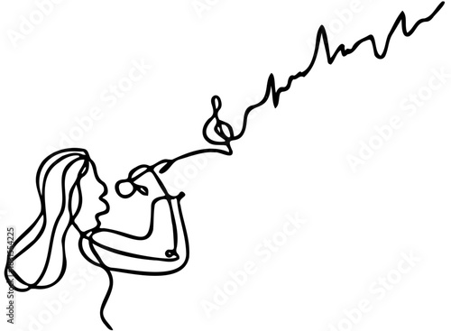 Dramatic cinematic shot of a determined woman with braided hair hiking on a mountain trail at sunset