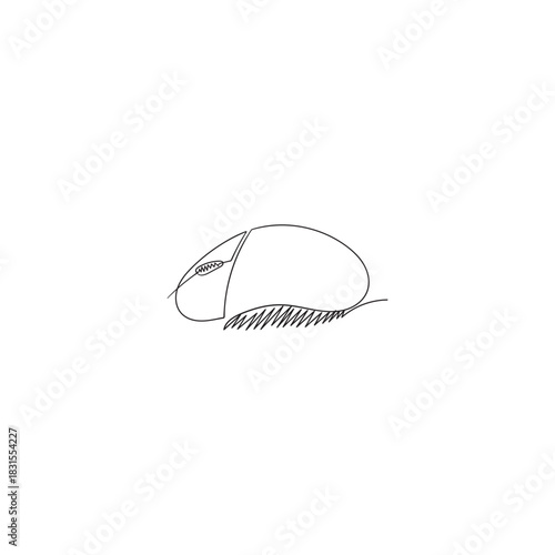 hand drawing doodle computer mouse illustration contour line minimalism symbol