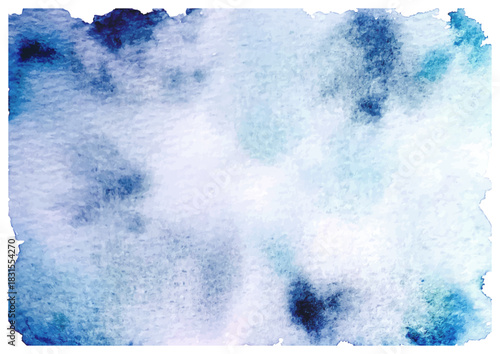 Dreamy Blue Hand-Drawn Analog Watercolor Texture for Backgrounds, Cards, and Packaging