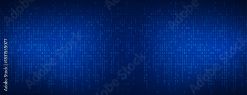 Blue background in the style of the artificial intelligence matrix