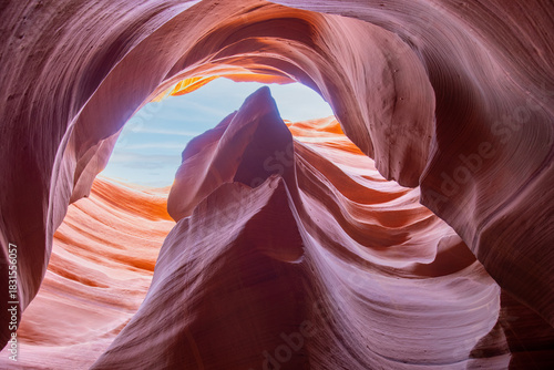 Antelope Canyon offers a breathtaking view with its vibrant rock formations and narrow passageways on Arizonas Indian reservation. The place is a mustvisit for adventure seekers. Popular place in USA.