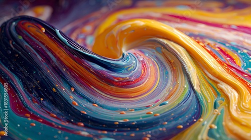 Wallpaper Mural A swirling vortex of colorful chemicals mixing  Torontodigital.ca