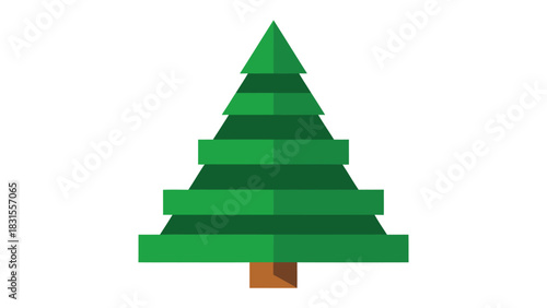Evergreen Silhouette: A simple yet elegant illustration of a classic evergreen tree, symbolizing nature's resilience and the spirit of the season.