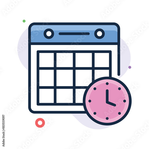 Take your hands on this amazing flat outline icon of timetable