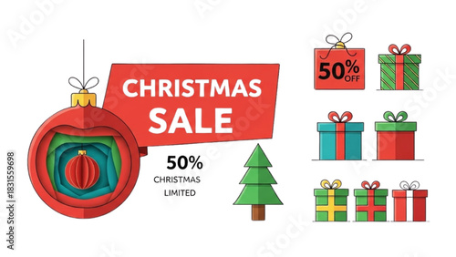 Christmas Sale 50% Off Festive Gifts and Decorations