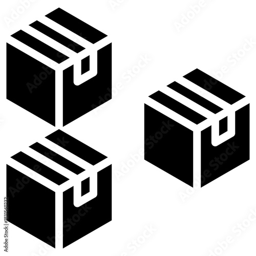 Boxes icon for gross domestic product (GDP), business, website, application, printing, document, poster design, etc
