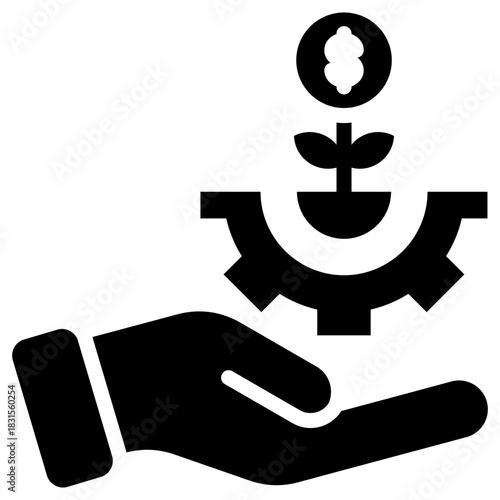 Financial stability icon for gross domestic product (GDP), business, website, application, printing, document, poster design, etc