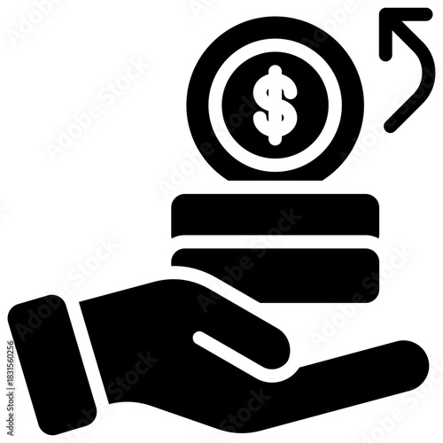 Expense icon for gross domestic product (GDP), business, website, application, printing, document, poster design, etc