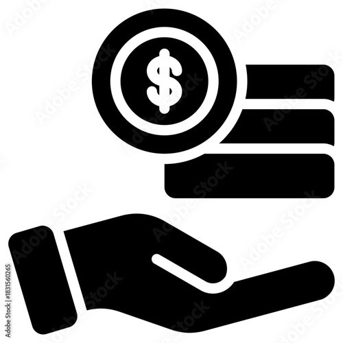 Monetary value icon for gross domestic product (GDP), business, website, application, printing, document, poster design, etc
