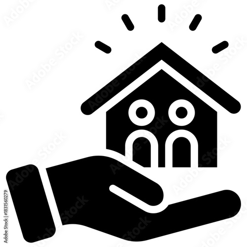 Household icon for gross domestic product (GDP), business, website, application, printing, document, poster design, etc