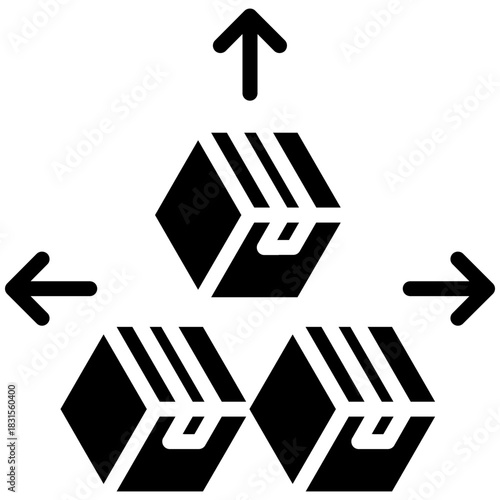 Distribution product icon for gross domestic product (GDP), business, website, application, printing, document, poster design, etc