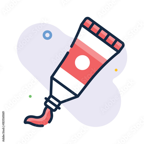 A paint tube icon symbolizing art class, creativity, and school drawing activities