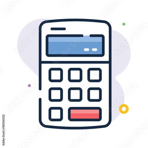 Get this creatively crafted amazing flat outline icon of calculator