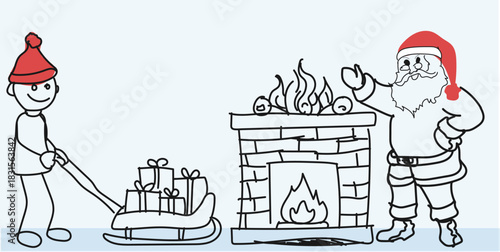 child tugged the sled through snowy paths, each gift a bundle of love and surprise