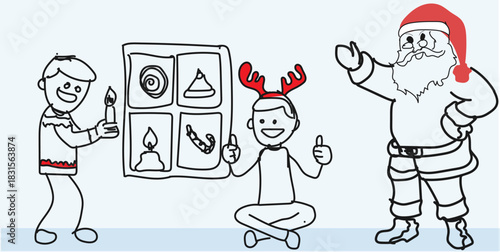 child held a glowing candle, its flame dancing like a whisper of winter magic