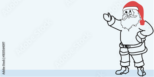 Santa stood tall in silence, his raised hand a quiet promise of joy to come