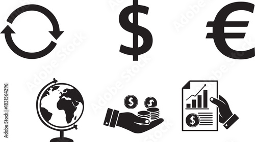 Financial and Business Icons Set finance money