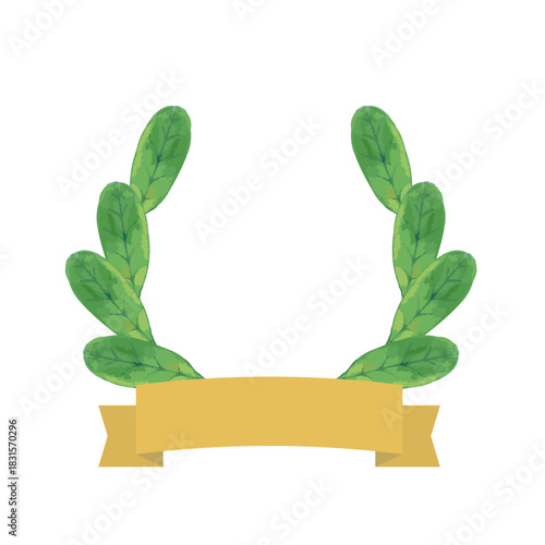 月桂樹ランキング＿リボンイラスト