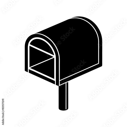 Mailbox Icon on White Background.