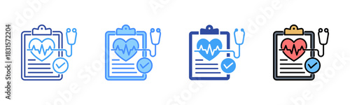 Medical Check Up Icon, Multi Styles Icon Set