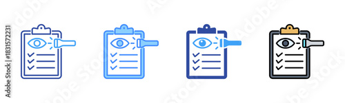 Eye Exam Icon, Multi Styles Icon Set