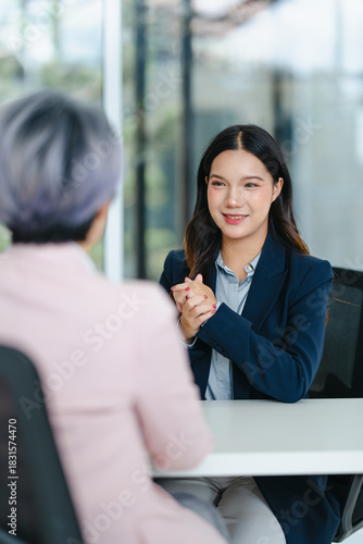 Human resourse interview job applicants, new job concept