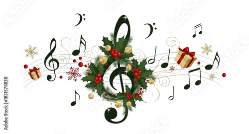 music background with floral elements