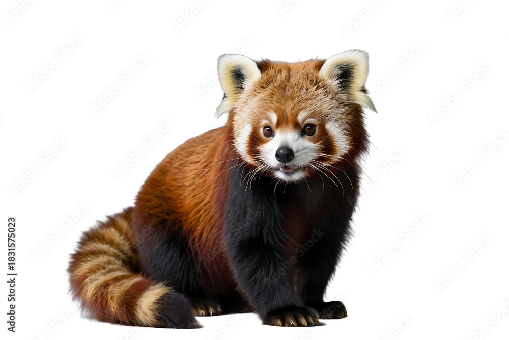 Fototapeta premium Red Panda Isolated White Background,Transparent PNG