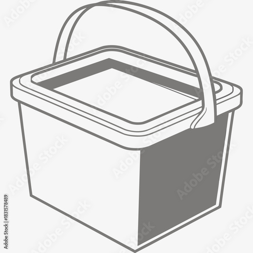 Bucket icon illustration on background