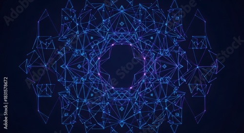 Futuristic network connections forming a digital abstract design, perfect for tech backgrounds and modern presentations, inspiring innovation and creativity