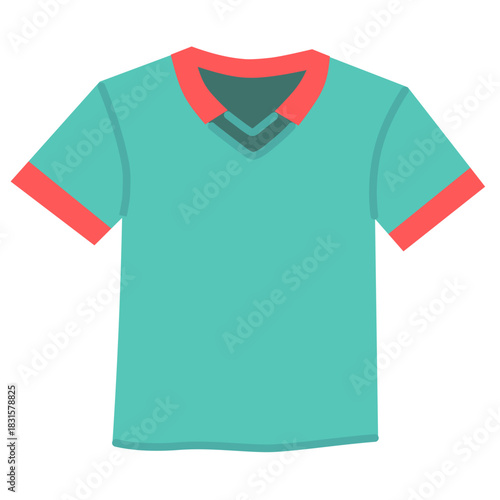 Soccer Jersey in Flat Style for Team Sports Design