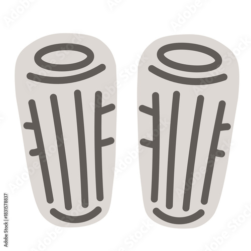 Shin Guards in Flat Style for Soccer Protective Gear Design