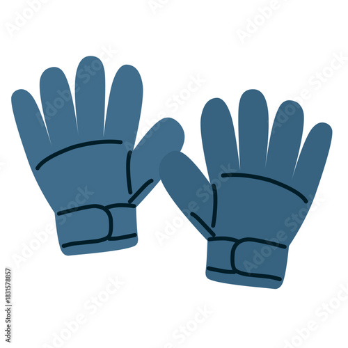 Goalkeeper Gloves in Flat Style for Soccer Training Design