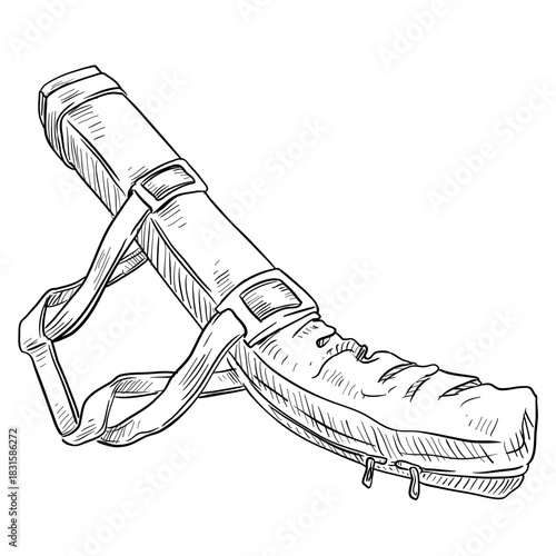 Hockey arm protector handdrawn illustration⁠
