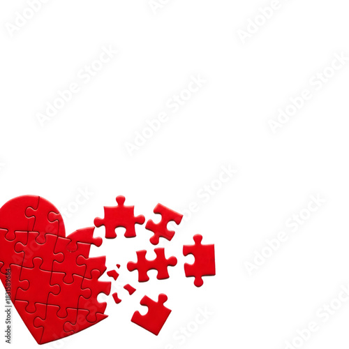 Broken Heart Puzzle Pieces