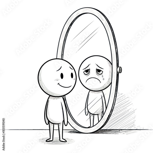 Duality of Emotions - Happy Outside, Sad Inside.