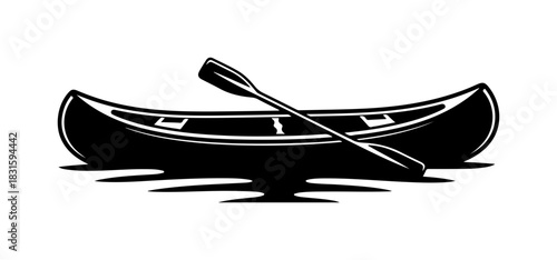 Canoe and paddle offer tranquil river adventure summer vibes for travel logs