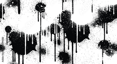 Inkblot spots, spray paint splashes, brush drops, black ink drips, liquid blob, paintbrush splotch, smudges, dusty speckle effect, graffiti ink splatters, dirty splash stains