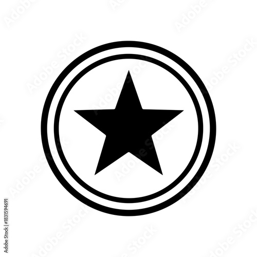 Bold star emblem for branding, achievements, and design projects icon