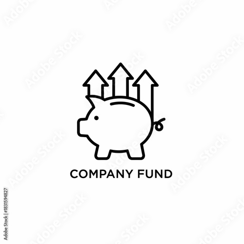 Company Fund Icon Representing Financial Growth and Investment Success