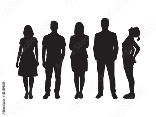 Business People Team Silhouette Vector Illustration