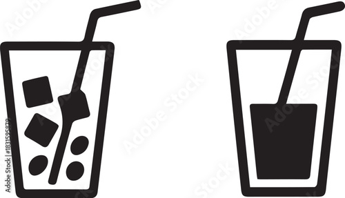 Refreshing beverages with straws