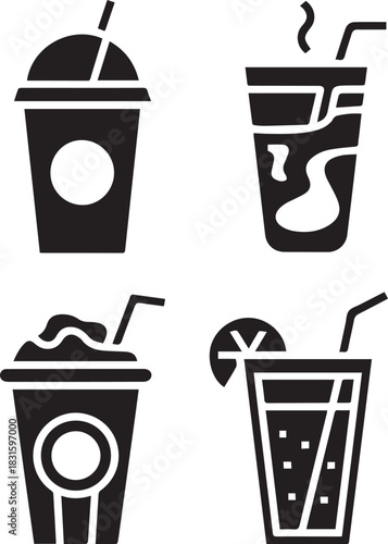 Beverage and Drink Icons Collection