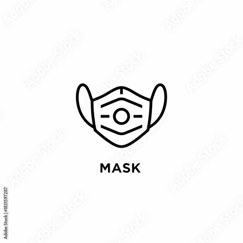 Medical Mask Icon A Clean and Minimalist Design for Health and Protection