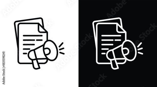 whistleblowing Two-tone version in black and white background