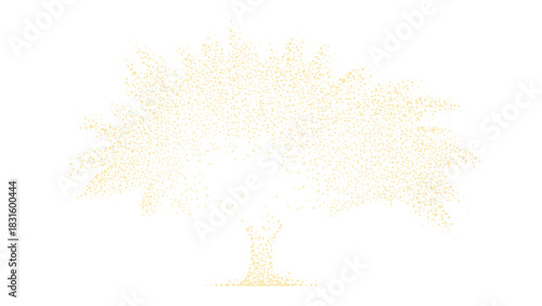 Golden Tree of Life: A radiant golden tree of life, symbolizing growth, connection, and the cyclical nature of existence. Its branches reach towards the heavens, its roots anchoring it to the earth.