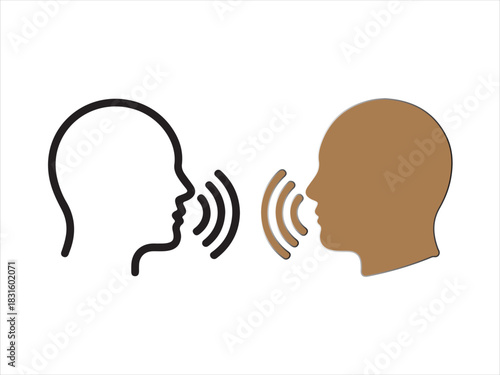 Communication Speaking Icon | Dialogue Conversation Symbol
